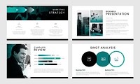 Business strategy vector presentation editable template