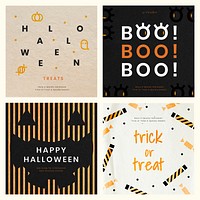 Halloween vector editable template for social media