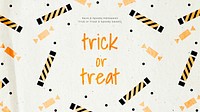 Halloween vector blog banner template with trick or treat text