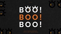 Boo! Halloween template vector blog banner