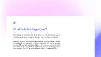 Purple gradient data presentation vector template