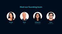 Founding team member vector presentation template