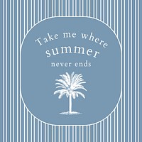 Summer vibes ad template vector editable post