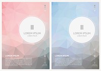 Poster template vector abstract style set