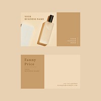 Cosmetic business card template vector