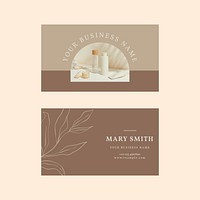 Skincare business card template vector