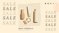 Natural skincare sale template vector earth tone