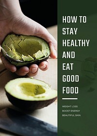 Healthy living poster template vector