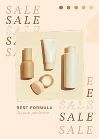 Skincare poster template vector
