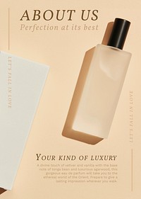 Perfume poster template vector