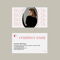Fashion template vector business card