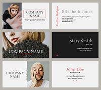 Stylish fashion templates vector business cards