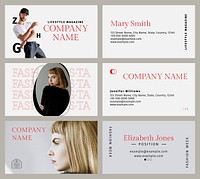 Professional fashion templates vector business card