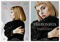 Fashion poster templates vector for beauty and lifestyle