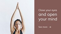 Yoga exercise wellness template vector for healthy lifestyle presentation