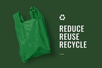 Recycle campaign template vector stop plastic pollution for waste management