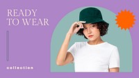 Fashion blog banner template vector for woman outfits collection