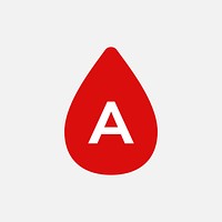 A blood type icon vector red health charity illustration