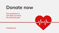 Donate now charity template vector blood donation campaign ad banner in minimal style