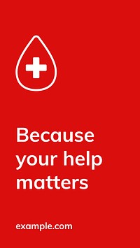 Your help matters template vector health charity social media ad