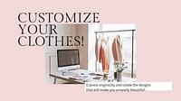 Customize your clothes vector presentation template