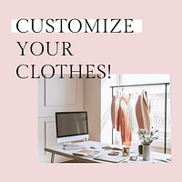 Customize your clothes template vector for social media post