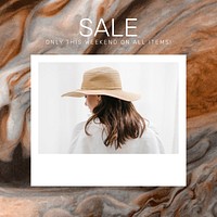 Fashion sale shopping template vector promotional aesthetic social media ad