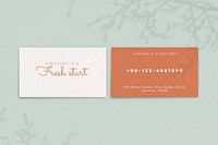 Food business card template vector in front and rear view