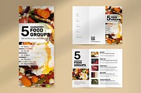 Food group brochure template vector