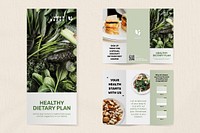 Dietary program brochure template vector