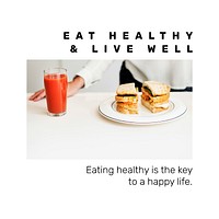 Healthy food banner template vector