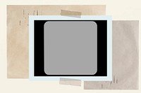 Instant photo film frame vector vintage style photography