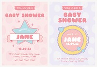 Invitation card template for baby shower
