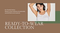 Fashion blog banner template vector for ready to wear collection