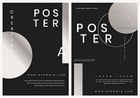 Poster template vector modern style set