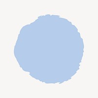 Blue circle shape sticker, cute pastel design vector