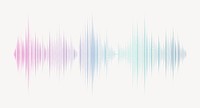 Sound waves collage element, colorful design vector