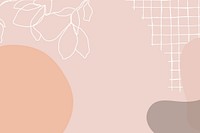 Feminine floral background, aesthetic border design vector