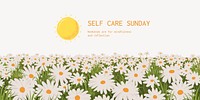 Self care Twitter post template, editable design vector