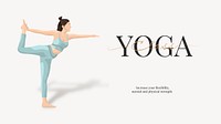 Yoga class blog banner template vector