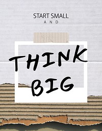 Think big flyer template, editable text psd