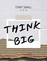 Think big flyer template, editable text vector