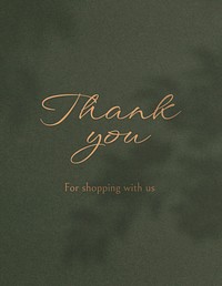 Thank you flyer template, editable text vector