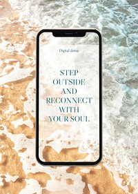 Digital detox, editable poster template psd