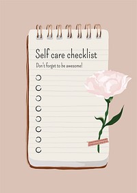 Aesthetic checklist, editable poster template vector