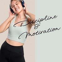 Sports aesthetic Instagram post template, wellness photo vector