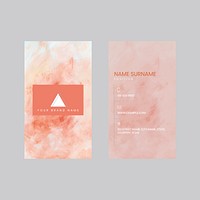 Business card template vector feminine style set