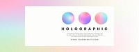 Pastel holographic pattern social template vector