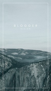 Travel blogger social story template vector