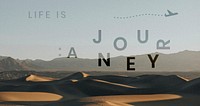 Life is a journey, travel blog website template vector